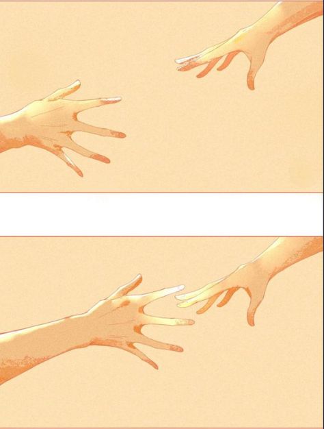 Hand Reaching Out Drawing, Hands Reaching For Each Other, Hands Reaching Out, Anime Hands, Pose Reference, Two Hands, Art Reference