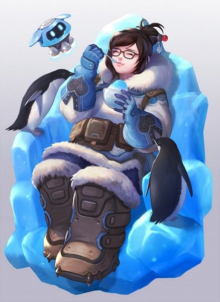 View full-size (800x1095 743 kB.) Mei Fanart, Sweet Characters, Mei Overwatch, Gaming Fanart, Overwatch Characters, Ice Aesthetic, Overwatch Mei, Overwatch Hanzo, Overwatch Fan Art