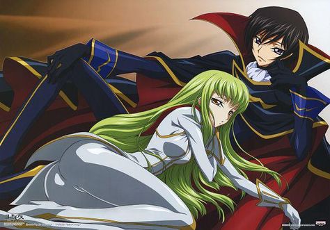 code geass - cc & lelouch lamperouge Code Geass Wallpaper, Code Geass C.c, Lelouch Vi Britannia, Lelouch Lamperouge, Code Geass, Tokyo Fashion, Anime Ships, Anime Comics, Sailor Moon