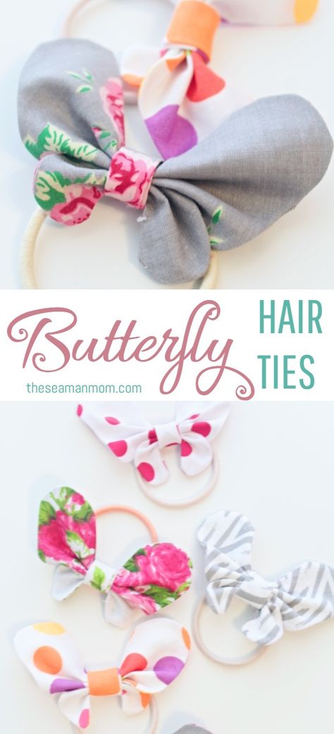 Sewing For Craft Shows, Butterfly Hair Bows Diy, Diy Hair Accessories For Kids, Spring Sewing Projects, Spring Hair Accessories, Hair Accessories Diy, Butterfly Hair Accessories, Spring Sewing, Trendy Sewing Projects