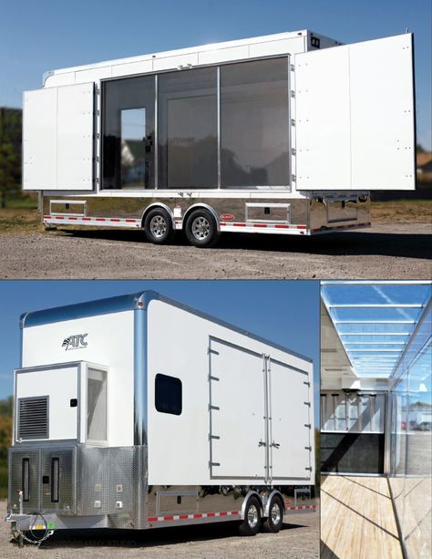 Portable studio built on trailer. Mobile Photography Studio Trailer, Mobile Photography Studio, Caravan Ideas, Mobile Project, Studio Build, Retail Lighting, Mobile Boutique, Backdrop Ideas, Mobile Photos