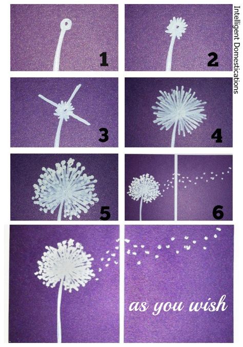 How to Make Blowing Dandelion Canvas Art when you have no art skills. Anyone cane make this free hand for your home decor! #diy #blowingdandelion Blowing Dandelion, Painted Things, Dandelion Wall Art, Homemaking Tips, Dandelion Designs, Art Skills, Relief Society, Home Decor Diy, Dollar Store Crafts