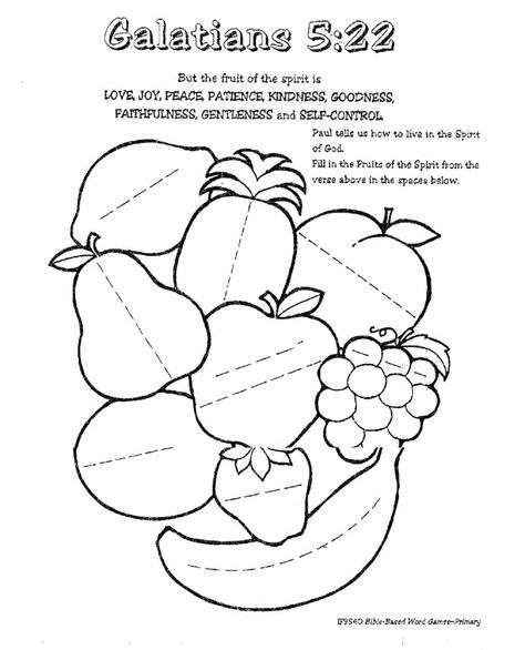 Holy Spirit Craft, Counseling Corner, Cain Y Abel, Sunday School Coloring Pages, Fruits Of The Spirit, School Coloring Pages, Bible Coloring Pages, Sunday School Activities, Catholic Kids