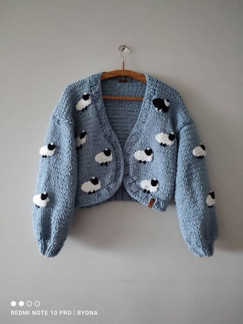 Crochet Sheep Cardigan, Sheep Crochet Sweater, Crochet Sheep Sweater Pattern, Crochet Sheep Sweater, Knitted Christmas Gifts, Knitted Streetwear, Lamb Sweater, Sheep Outfit, Sheep Cardigan