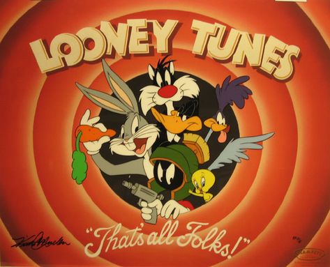 That's All Folks Looney Tunes, Thats All Folks Looney Tunes, Looney Tunes Poster, Looney Tunes Wallpaper, George Miller, Animation Cel, Looney Tunes Characters, Thats All Folks, Looney Tunes Cartoons