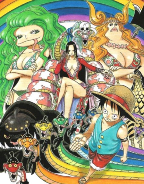 Amazon lily arc key visual one piece Amazon Lily, Jungle Warriors, One Piece 1, Key Visual, Story Arc, One Piece Luffy, Manga Covers, One Piece Anime, Drawing Reference