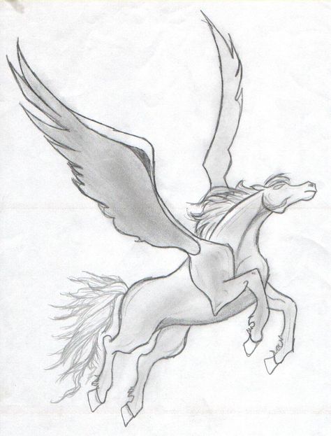 pegasus Pegasus Drawing Easy, Aesthetic Pegasus, Pegasus Drawing, Pegasus Lineart, Pegasus Embroidery, Rainbow Painting, Lightning Storm, Gcse Art, Sketches Easy