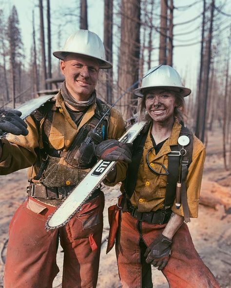 Firefighter Couple, Firefighter Pictures, Wildland Fire, Female Firefighter, Wildland Firefighter, Fire Apparatus, Adventure Gear, Life Inspiration, Fire Department