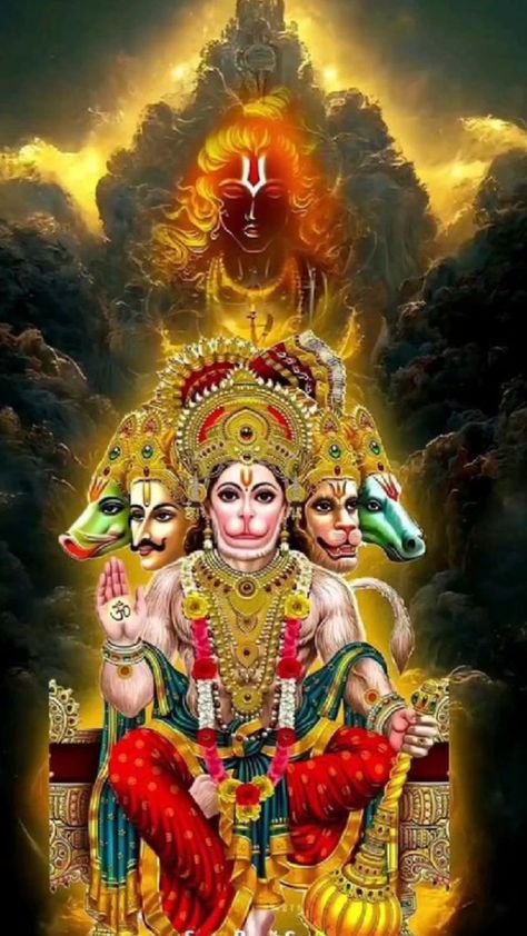 panchmukhi Hanuman hardosh ko mitayenge Jay Hanuman Dada, Jai Bajrang Bali, Durga Puja Wallpaper, Hanuman Dada, Panchmukhi Hanuman, Bala Ji, Diwali Painting, Mirror Canvas Art, Mom Dad Tattoo Designs