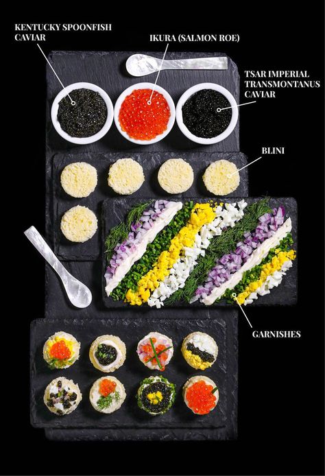 Indulge in a luxurious treat with your family and friends this holiday with caviar! This is your guide to starting a holiday caviar tradition with steps for how to serve caviar. How To Serve Caviar, Caviar Appetizers, Caviar Recipes, No Cook Appetizers, Serving Food, Side Dishes Easy, Wedding Food, Traditional Food, Family And Friends