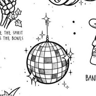 Mirror Ball Drawing Taylor Swift, Mirrorball Fine Line Tattoo, Mirror All Tattoos, Disco Ball Stamp Tattoo, Disco Ghost Tattoo, Disco Ball Tattoo Small Simple, Melting Disco Ball Tattoo, Mirrorball Tattoo Design, Disco Ball Tattoo Design