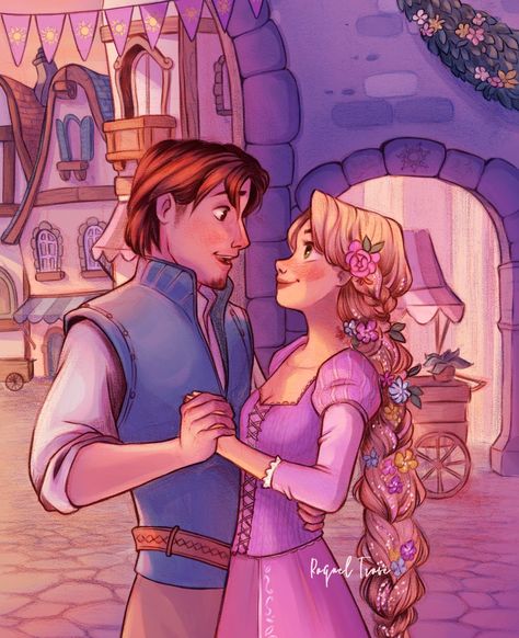 Flynn And Rapunzel, Rapunzel Y Flynn, Rapunzel And Eugene, Disney Memories, Tangled Rapunzel, Disney Rapunzel, Disney Artwork, Tangle Art, Disney Couples