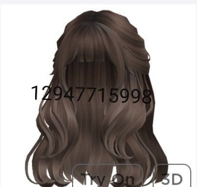 Code Hair, Brown Hair Roblox Id, Hair Dark Brown, Brown Hair Roblox, Blocksburg Outfit Codes￼, Pelo Cafe, Roblox Hair, Roblox Brookhaven, Code Clothes