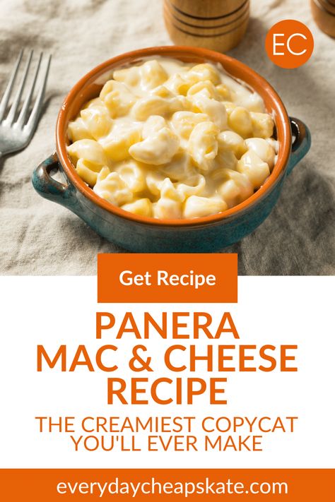 Panera Mac and Cheese: The Creamiest Copycat You'll Ever Make Panera Bread Mac And Cheese Recipe, Copycat Panera Mac And Cheese, Panera Mac And Cheese Recipe, Panera Mac And Cheese, Noddle Recipes, Creamy Mac And Cheese Recipe, Everyday Cheapskate, Heinz Ketchup, Top Secret Recipes