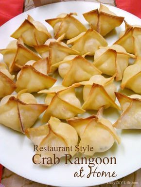 Make your favorite Restaurant Style Crab Rangoon right at home! Baked instead of fried, they come out perfectly golden, sweet and creamy every time. Pierogi Casserole With Kielbasa, Crockpot Pierogi Casserole, Pierogi Casserole, Crab Rangoon Dip, Zucchini Chips Recipe, Rangoon Recipe, Crab Rangoon Recipe, Creamy Crab, Crab Rangoon