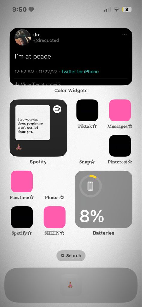 Widget Ideas Home Screen, Baddie Homescreen Layout, Iphone 12 Setup, Phone Set Up Ideas, Phone Lock Screen Ideas, What’s On My Iphone Aesthetic, Home Screen Layout Iphone Ideas, Iphone App Layout Homescreen, Iphone Wallpaper Widget