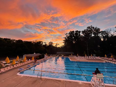 #pool #sunset #photography #aesthetic Community Pool Aesthetic, Lifeguard Aesthetic Pool, Lifeguard Aesthetic, Pool Sunset, Public Pool, Pool Aesthetic, Summer Vision, Summer Job, Lake Side