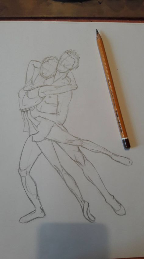 Ballerina Drawing Aesthetic, Ballet Couple Drawing, Drawing Dance Poses Couple, Waltz Drawing Reference, Drawing Ideas Dance, Two People Dancing Drawing, Drawing Of People Dancing, Ballet Art Sketch, Dancing Poses Drawing Couple