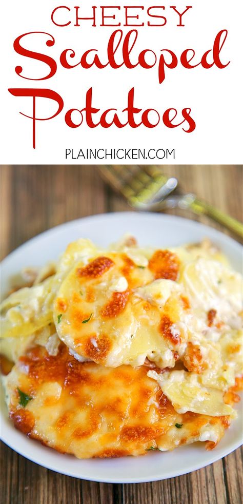 Scalloped Potatoes With Cream, The Best Potatoes, Easy Cheesy Scalloped Potatoes, Cheese Scalloped Potatoes, Heavy Cream Recipes, Homemade Scalloped Potatoes, Best Potatoes, Cheesy Scalloped Potatoes Recipe, Creamy Scalloped Potatoes