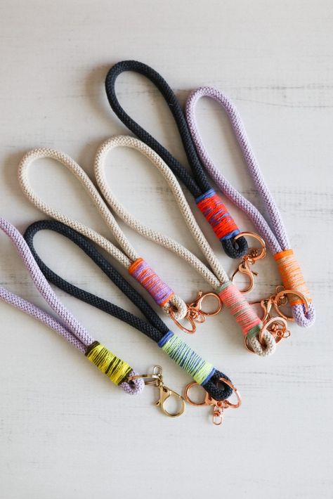 wrapped rope wristlets in various fun and happy colors! Purse Charms Diy, Wrapped Rope, Beaded Ideas, Beads Accessories, Paracord Keychain, Camp Vibes, Woven Art, Rope Wrapped, Paracord Projects