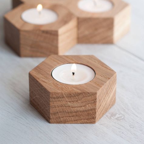 Woodworking Candle Holder, Wooden Tea Light Holder, Tea Candle Holders, Diy Candle Holders, Scrap Wood Projects, Wooden Candle Holders, Wood Candle Holders, Tea Candles, Wooden Candles