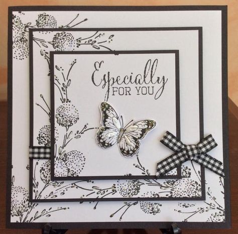 triple time stamping - Homemade Cards, Rubber Stamp Art, & Paper Crafts - Splitcoaststampers.com Pop Up Mothers Day Card, Monochrome Cards, Mother's Day Cards Handmade Simple, Black Cards, Liquid Pearls, White Cards, Box Photo, Hand Made Greeting Cards, Birthday Cards For Women