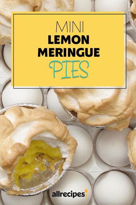 Dessert Trifles, Mini Lemon Meringue Pies, Lemon Meringue Pie Recipe, Meringue Pies, Decadent Cheesecake, Pavlova Dessert, Easy Food Recipes, Pinterest Food, Meringue Pie Recipes