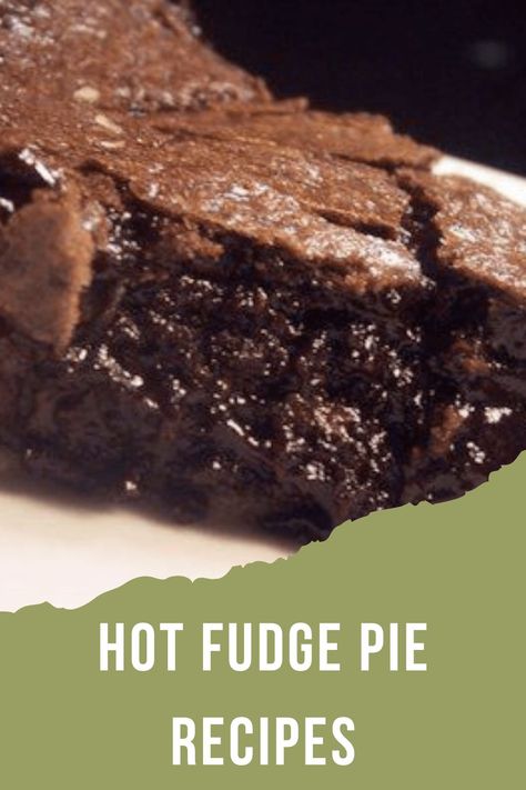 Decadent Delight: Hot Fudge Pie Indulge in the decadent delight of Hot Fudge Pie, a rich and gooey dessert that's like a warm hug for your taste buds. This pie is a chocolate lover's dream, with a crisp outer layer that gives way to a soft, fudgy center. Whether you enjoy it with a scoop Fudge Pie Recipe, Hot Fudge Pie, Chocolate Fudge Pie, Southern Pies, Quick And Easy Sweet Treats, Chocolate Chess Pie, Southern Recipes Desserts, Southern Pecan Pie, Fudge Pie