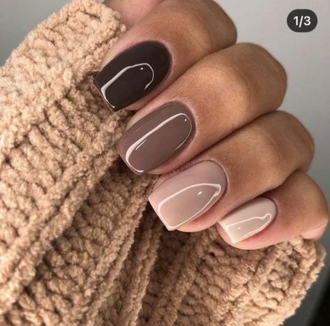 November Nails Colors, Simple Fall Nails, November Nails, Fall Gel Nails, Short Nails Art, Fall Nail Art, Fall Nail Colors, Neutral Nails, Fall Nail