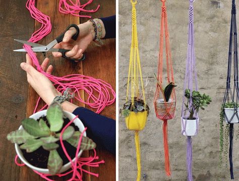 DIY Macrame Plant Hangers Eden Australia, Paracord Projects Tutorials, Pots Diy, Diy Macrame Plant Hanger, Diy Plant Hanger, Handmade Plant, Hanger Design, Paracord Projects, Diy Macrame