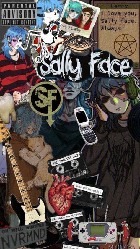 Horror Wallpaper, Sf Wallpaper, Sally Man, Little Misfortune, Grunge Pictures, Sally Face Game, Halloween Wallpaper Cute, Sally Face, Silly Faces