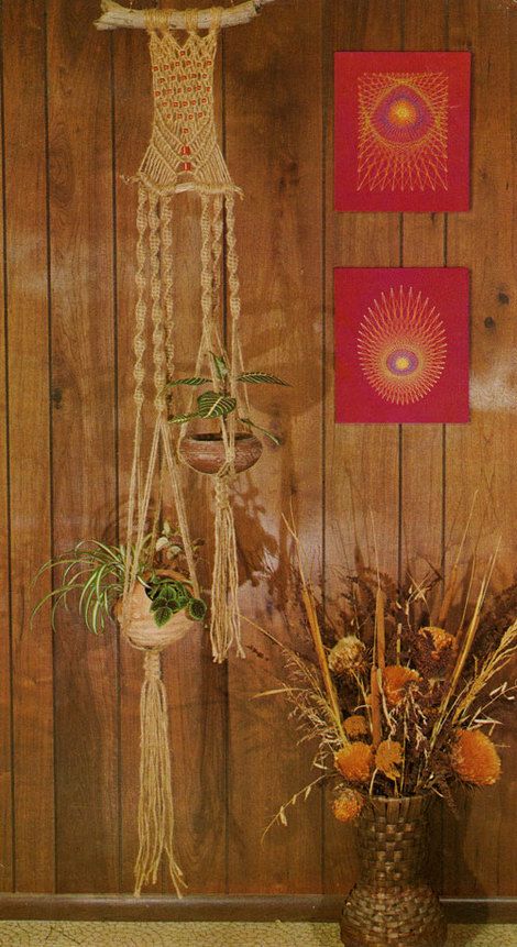 1970s Decor, Macrame Hanging Planter, 70s Decor, Macrame Plant Holder, Macrame Hanging, Macrame Plant Hangers, Plant Hangers, Vintage Memory, Mellow Yellow