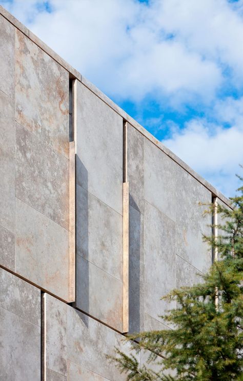 Tod Williams - Billie Tsien Architects, Michael Moran · The Barnes Foundation · Divisare Stone Facade Design, Downtown Philadelphia, Facade Pattern, Foundation Collection, Barnes Foundation, Wood Wall Panels, Stone Facade, Stone Architecture, Wall Exterior