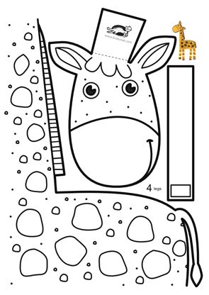 Animals Worksheet, Giraffe Crafts, Zoo Activities, Worksheet Preschool, Preschool Art Projects, Giraffe Birthday, Easy Art For Kids, Printables For Kids, Kindergarten Fun