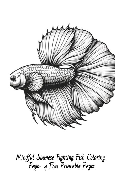 A soothing and engaging underwater coloring page with a Siamese fighting fish in a mindful pattern, ideal for relaxation and creative expression. Betta Fish Coloring Page, Fish Coloring, Fish Coloring Page, Printable Pages, Betta Fish, Creative Expressions, Coloring Page, Free Printable, Free Printables