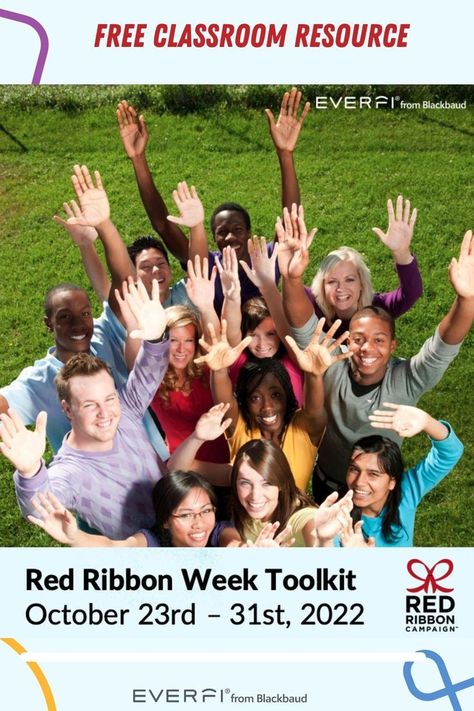 Red Ribbon Week (10/23 - 10/31) is an annual awareness campaign to promote drug prevention in our schools and communities. This toolkit is primarily for middle and high school teachers, counselors, and administrators looking to implement lesson plans and activities for Red Ribbon Week, and provides extension opportunities for your school. Get free resources for vaping prevention, prescription drug safety, alcohol awareness, and understanding mental wellness. #everfik12 #RedRibbonWeek #drugsafety High School Health Lessons, High School Health, School Wellness, Health Lesson Plans, Alcohol Awareness, High School Teachers, Middle School Activities, Red Ribbon Week, Wellness Resources