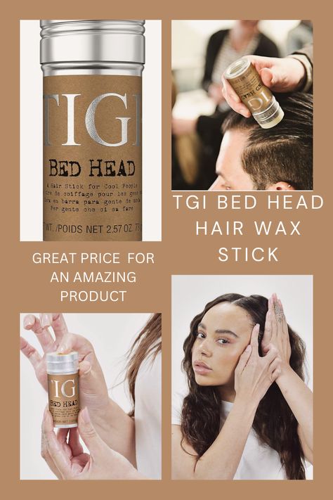 TIGI Bed Head by Hair Wax Stick For Cool People, For a Soft, Pliable Hold, Hair Styling Product With Beeswax & Japan Wax 2.57 oz Lavender · Frizz ControlLavender · Frizz Control Look good and feel great! NickySpaceAmazonAffiliate Tigi Bed Head Wax Stick, Bed Head Hair, Hair Wax Stick, Anti Frizz Serum, Products Aesthetic, Tigi Bed Head, Short Hair Images, Wax Stick, Slick Back