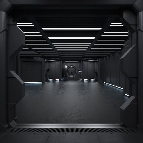 Sci Fi Interior on Behance Sci Fi Interior, Scifi Interior, Sci Fi Architecture, Spaceship Interior, Interior Model, Training Room, Sci Fi Environment, Futuristic Interior, Dark Room