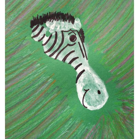 Footprint zebra Zebra Footprint Craft, Zebra Footprint, Footprint Alphabet, Zoo Crafts, Infant Art, Print Crafts, Animal Footprints, Zoo Theme, Footprint Craft