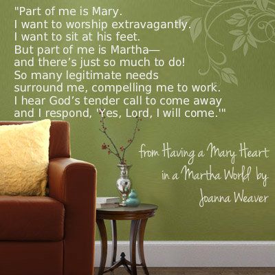 Having a Mary Heart in a Martha World by Joanna Weaver Having A Mary Heart In A Martha World, Mary Heart, Religious Sayings, Women's Retreat, Spiritual Food, Mary And Martha, Saint Quotes Catholic, Ministry Ideas, Bible Women