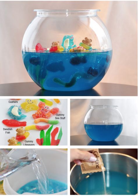 How to make candy party punch  party candy party ideas party crafts party diy punch party punch Diy Gummy Candy, Gummy Fish, 4de Verjaardag, Spongebob Birthday Party, Spongebob Birthday, Sea Birthday Party, Jell O, Sea Birthday, Under The Sea Party