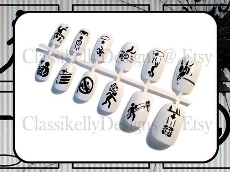 Portal 2, Warning Signs, Makeup Nails, Wedding Sneaker, Wedding Shoe, Portal, Convenience Store Products, Nail Art, Signs