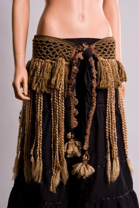 Earth tone Tribal Belly dance Costume. $325.00, via Etsy. Curtain Tassels, Belly Dance Belt, Dance Belt, Tassel Belt, Belly Dance Costume, Belly Dance Costumes, Belly Dancing, Dance Costume, Dance Outfits