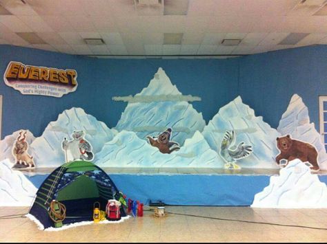 #VBS #Everest Summer Camp 2015 @groupvbs Everest Vbs 2015, Everest Vbs, Vbs Decorations, Ganpati Decoration At Home, Kids Camp, Vbs Themes, Vbs 2024, Gingerbread Christmas Decor, Stage Decor