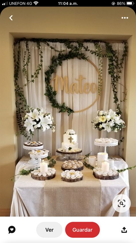 First Communion Decorations Backdrop, Boys First Communion Cakes, Christening Themes, Communion Centerpieces, Recuerdos Primera Comunion Ideas, Confirmation Party, First Communion Cards, First Communion Cakes, Boys First Communion