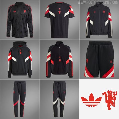 Manchester United 24-25 Third Retro 'Rekive' Collection Released Manchester United Tracksuit, Manchester United Jacket, Real Madrid Home Kit, Manchester United Premier League, Adidas Originals Jacket, Retro Collection, Nike Tracksuit, Gardens Design, Retro Jacket