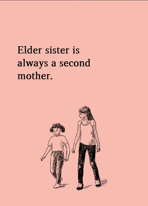 Elder sister is always a second mother. | #relationship #sisters #motherhood #momllife #love #family #relationshipadvice #quotes #quotes Elder Sister Quotes Funny, Elder Sister Captions For Instagram, Sister Captions For Instagram Short, Elder Sister Quotes, Mother Relationship, Sister Captions For Instagram, Black Background Quotes, Happy Birthday Wishes Sister, Love You Sis