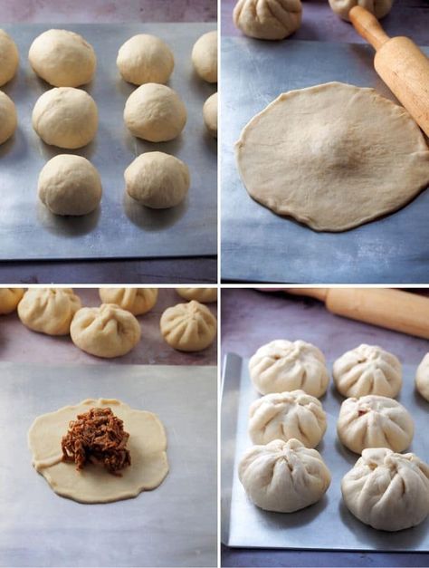 Siopao Filling Recipe, Manapua Recipe Hawaii, Siopao Asado Recipe, Manapua Recipe, Empanadas Recipes, Soft Fluffy Bread, Kawaling Pinoy, Steamed Pork Buns, Steamed Pork