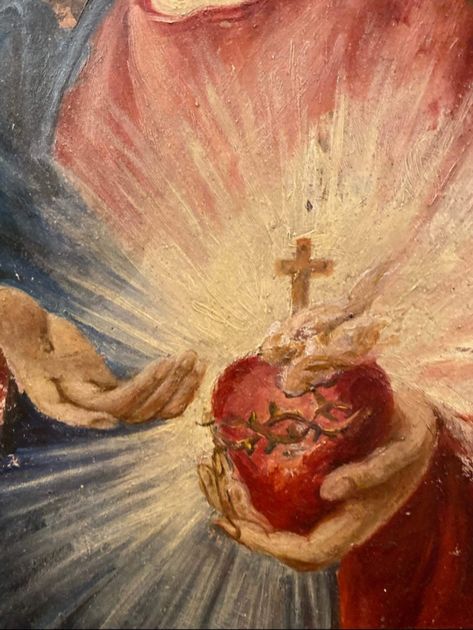 Religious Imagery Aesthetic, Catholic Imagery Aesthetic, Religious Art Aesthetic, Sacred Heart Aesthetic, Sacred Heart Of Jesus Wallpaper, God Aesthetic Catholic, Sacred Aesthetic, Catholicism Art, Catolico Aesthetic