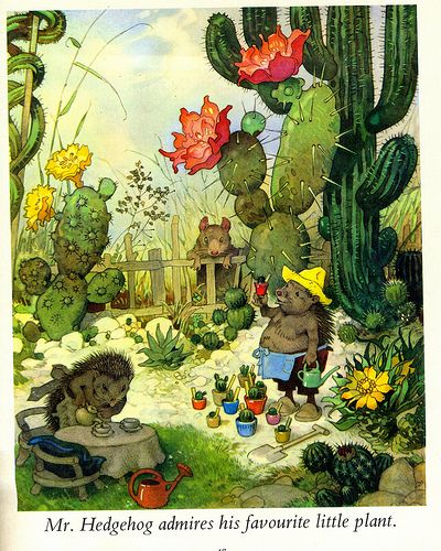 Nicky and his forest friends by Marilyn Nickson,  illustrated by Fritz Baumgarten (1968). Fritz Baumgarten, Fairy Illustration, Forest Friends, Hedgehogs, Childrens Illustrations, Children's Book Illustration, Book Print, Whimsical Art, Children Illustration